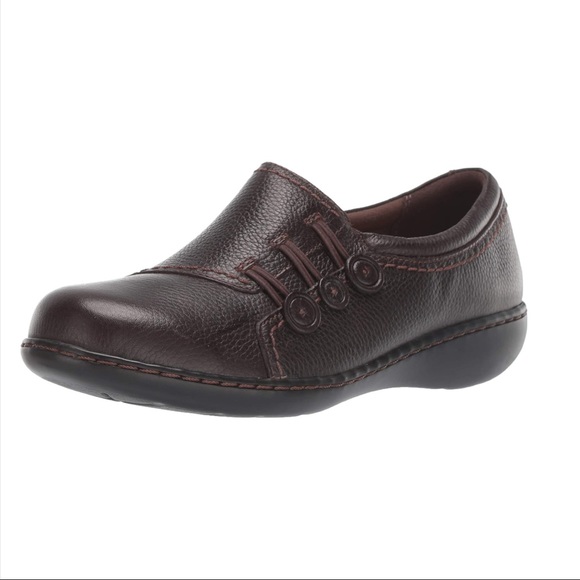 Clarks Women’s Slip On Leather Comfort Shoes - Picture 7 of 7